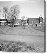 1920s Rural Farmhouse Farm Barn Canvas Print