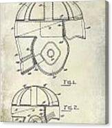 1925 Football Helmet Patent Drawing Canvas Print