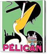1930 - Pelican Cigarettes French Advertisement Poster - Color Canvas Print