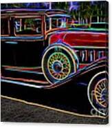 1930 Willys-knight 66 B Sedan - Neon Canvas Print