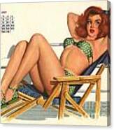 1950's Esquire Pin Up Canvas Print