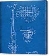 1955 Mccarty Gibson Les Paul Guitar Patent Artwork 2 Blueprint Canvas Print