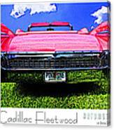 1959 Cadillac Fleetwood Pink Poster Canvas Print