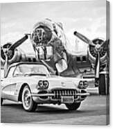 1959 Chevrolet Corvette - B-17 Bomber Canvas Print