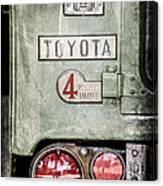 1969 Toyota Fj-40 Land Cruiser Taillight Emblem -0417ac Canvas Print