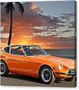 1971 Datsun 240z 'the Legend Begins' Canvas Print