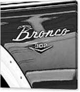 1972 Ford Bronco Emblem Canvas Print