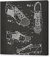 1980 Soccer Shoes Patent Artwork - Gray Canvas Print
