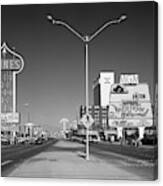 1980s Daytime The Strip With Signs Canvas Print