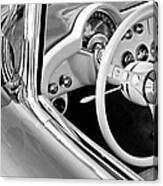 1957 Chevrolet Corvette Steering Wheel Emblem #2 Canvas Print