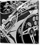 Ac Shelby Cobra Engine - Steering Wheel Canvas Print
