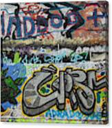 Artistic Graffiti On The U2 Wall #2 Canvas Print
