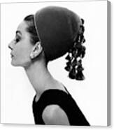 Audrey Hepburn Wearing A Givenchy Hat Canvas Print