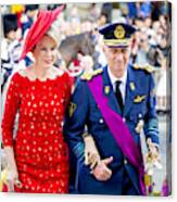 Belgian Royals Attend National Day #2 Canvas Print