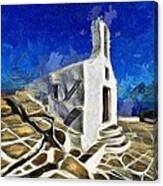Chapel In Ios Island #2 Canvas Print