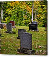 Country Cemetery In The Fall #2 Canvas Print