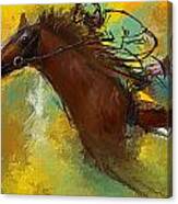Horse Racing Abstract #2 Canvas Print