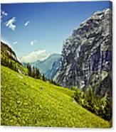 Lauterbrunnen Valley In Bloom Canvas Print