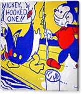 Lichtenstein's Look Mickey Canvas Print