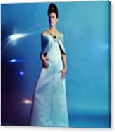 Marisa Berenson Wearing A Blue Dress #2 Canvas Print