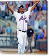 Miami Marlins V New York Mets #2 Canvas Print