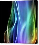 Multicolored Smoke On A Black Background #2 Canvas Print