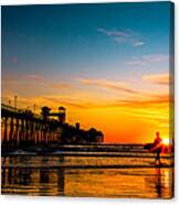 Oceanside Pier At Sunset #2 Canvas Print