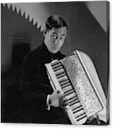 Phil Baker With An Accordion #2 Canvas Print