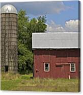 Red Weathered Farm Barn Of New Jersey #3 Canvas Print