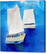 2 Sailboats Canvas Print