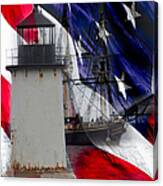 Salem's Friendship Sails Past Fort Pickering Lighthouse Canvas Print