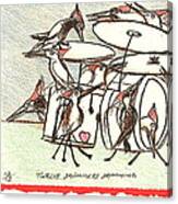 Twelve Drummers Drumming #2 Canvas Print