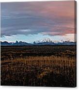 Vatnajokull Mountain Range At Sunset Iceland #2 Canvas Print