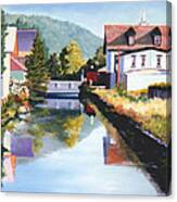View Along The Canal Canvas Print