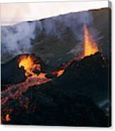 Volcanic Eruption On Surtsey #2 Canvas Print