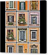 Windows Of Rome #2 Canvas Print