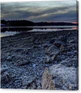 Winter Sunset On The Lake #2 Canvas Print