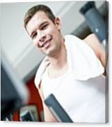 Young Man In Gym #2 Canvas Print