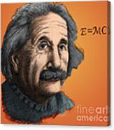 Albert Einstein, German-american #3 Canvas Print
