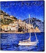 Amalfi Town In Italy #5 Canvas Print