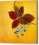 Blue On Yellow Canvas Print