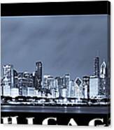 Chicago Skyline At Night #3 Canvas Print