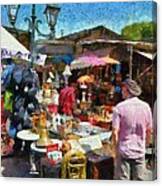 Flea Market In Athens #5 Canvas Print
