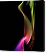 Multicolored Smoke On A Black Background #3 Canvas Print