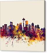 Seattle Washington Skyline #5 Canvas Print