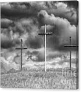 Three Crosses On Hill #3 Canvas Print