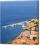 View Of Molyvos Village From The Castle #1 Canvas Print