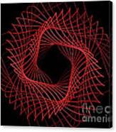 3d Spirograph Red Canvas Print