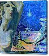 Ancient Cyprus Map And Aphrodite #6 Canvas Print