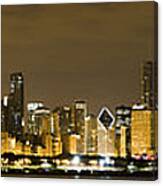 Chicago Skyline At Night #4 Canvas Print